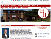 Tablet Screenshot of highlandheights.kprschools.ca